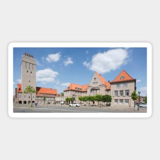 Historic water tower and town hall complex, Art Nouveau, Delmenhorst Sticker